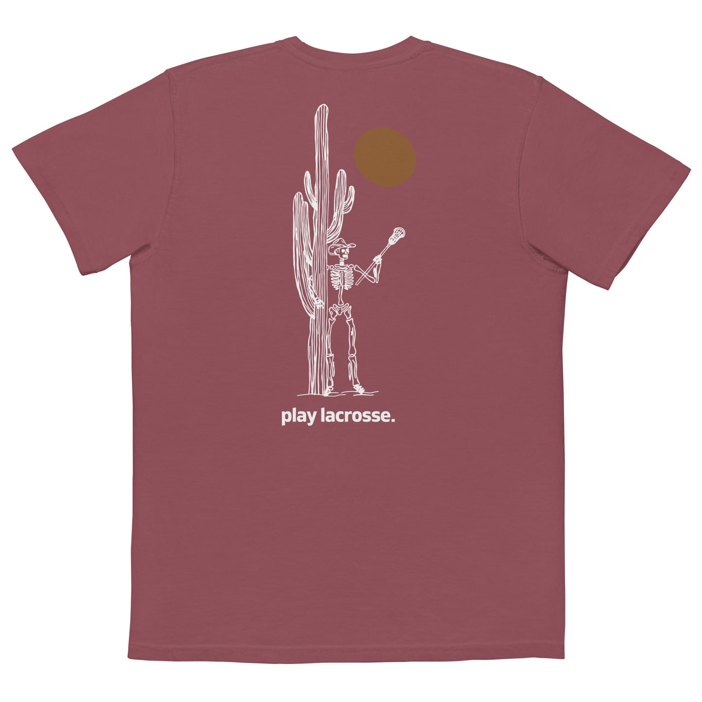 Adult Play Lacrosse Comfort Colors Pocket T-shirt