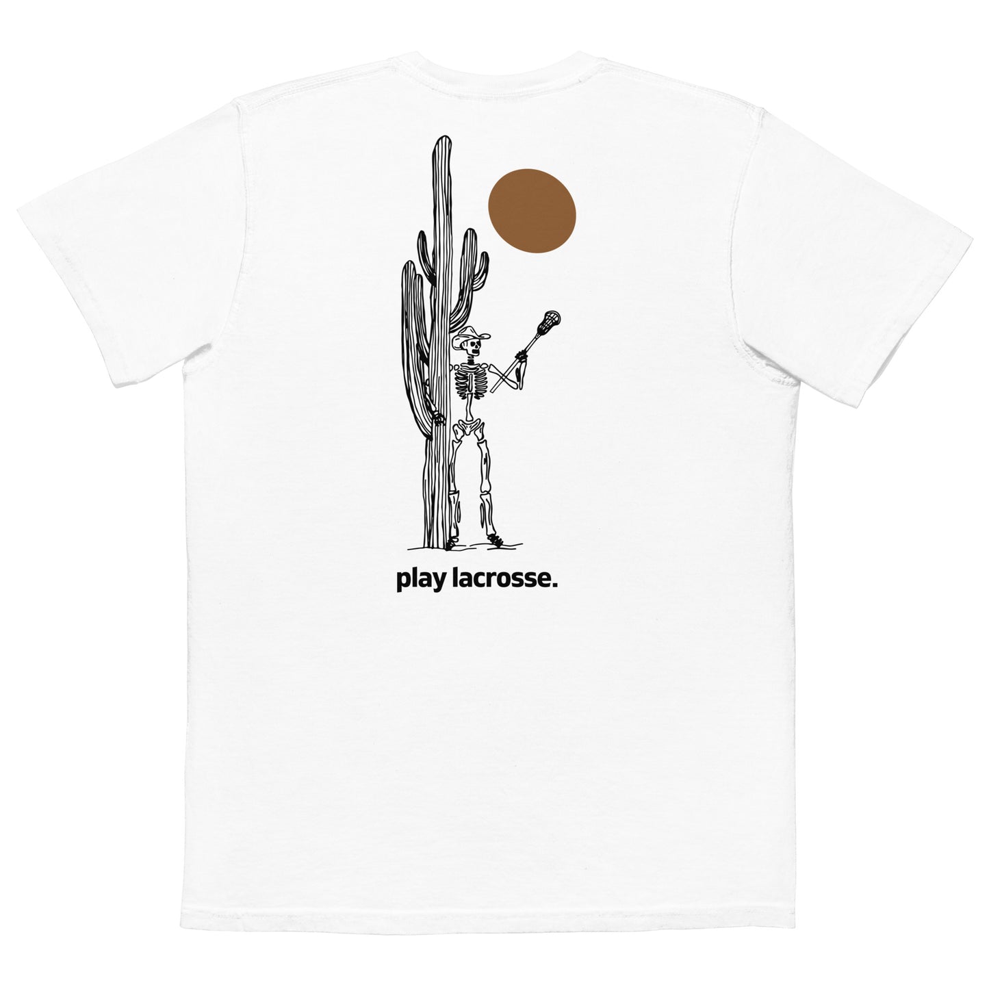 Adult Play Lacrosse Comfort Colors Pocket T-shirt