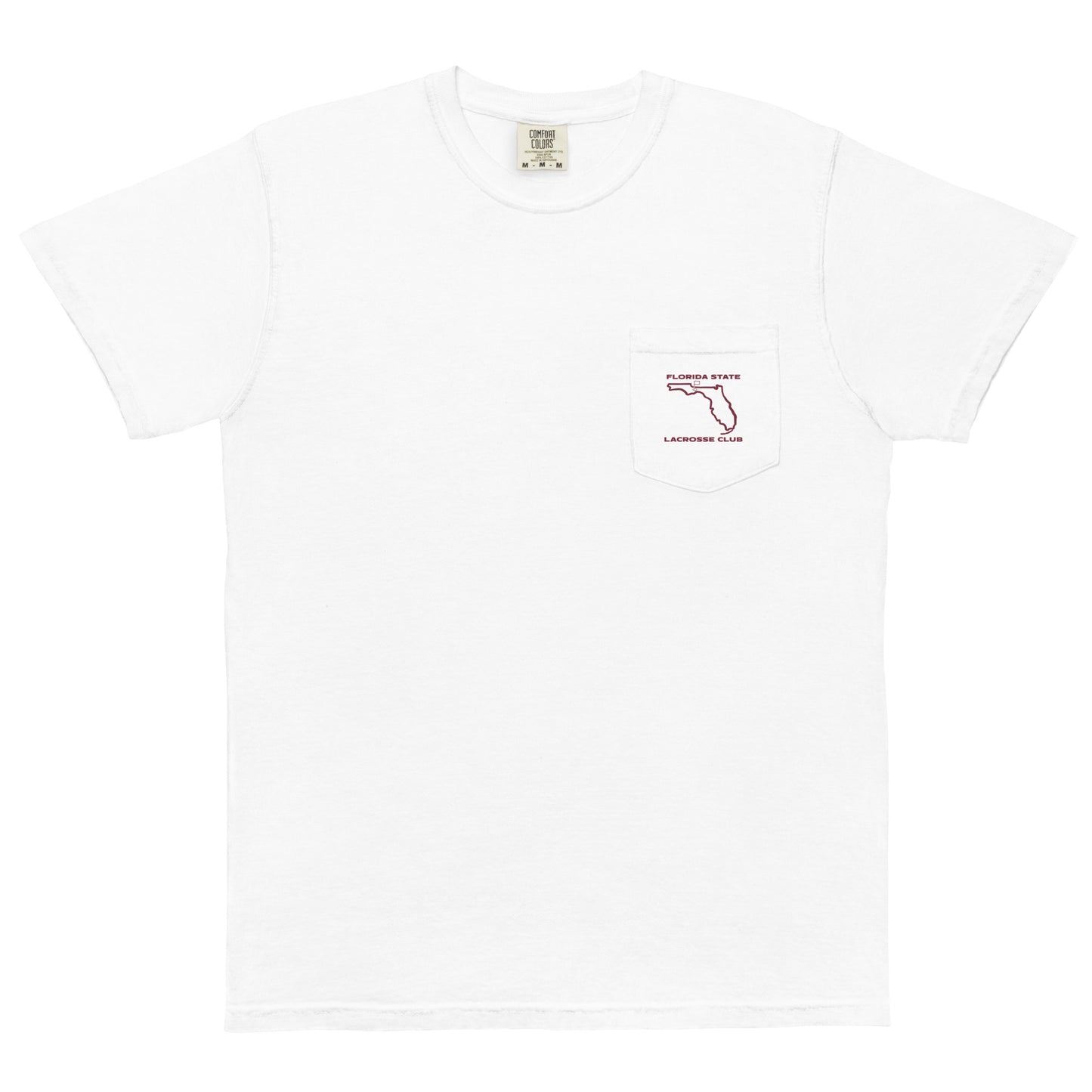 Adult FSU Lacrosse Comfort Colors Pocket Tee