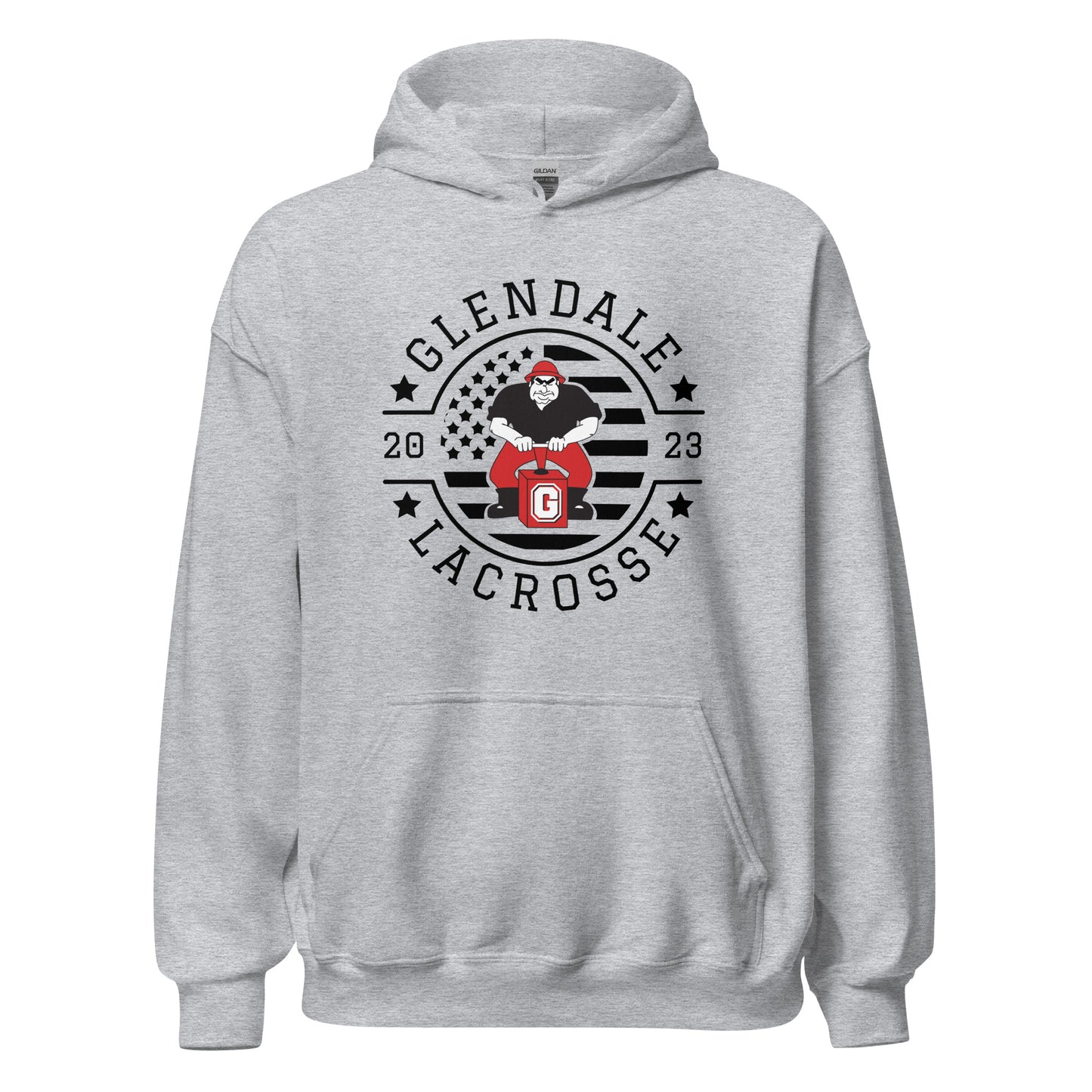 Adult Glendale HS Lacrosse Gildan Hoodie