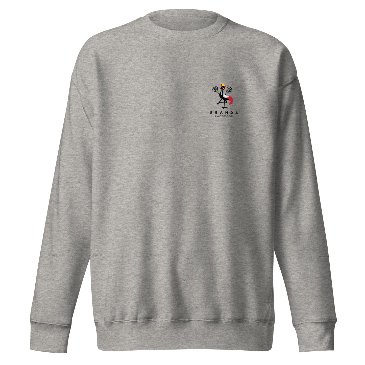 Adult Uganda Lacrosse Cotton Heritage Crewneck Sweatshirt