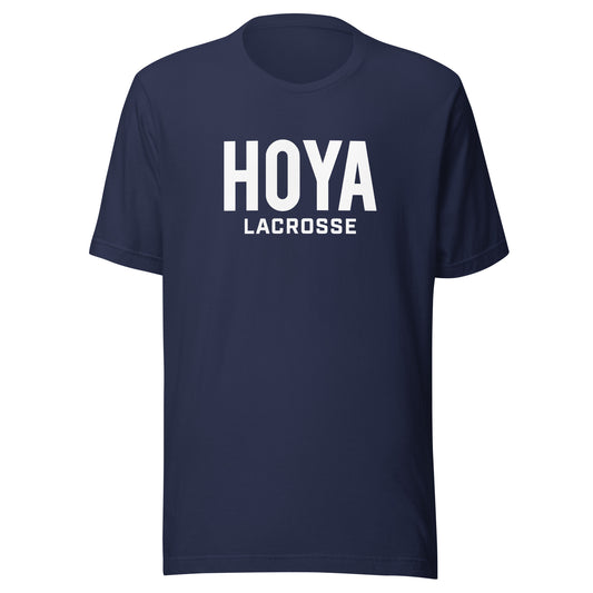Adult Hoyas Lacrosse Bella + Canvas T-shirt
