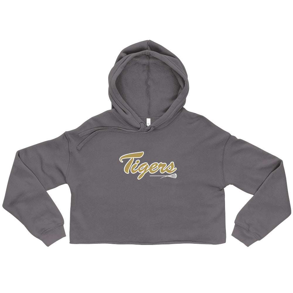Adult Drip Tigers Lacrosse Bella + Canvas Crop Hoodie